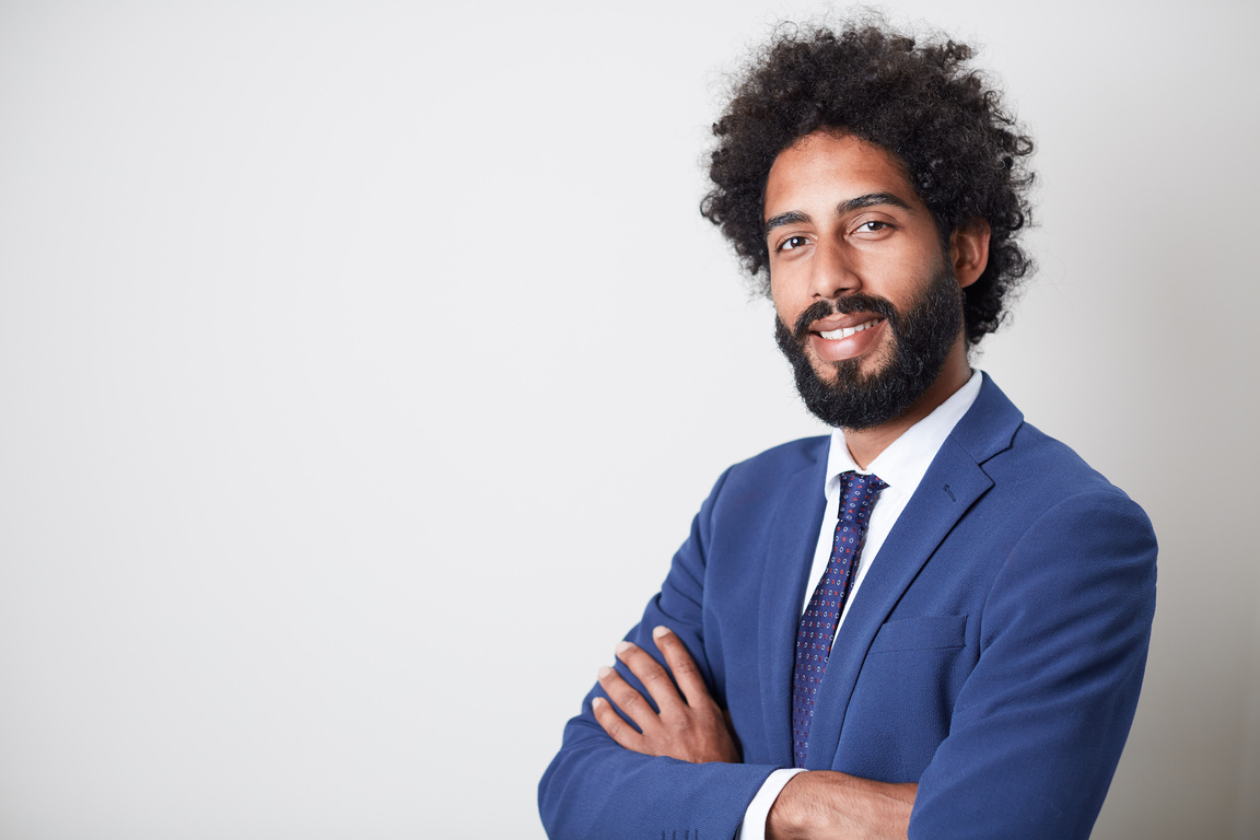 Young man business headshot.