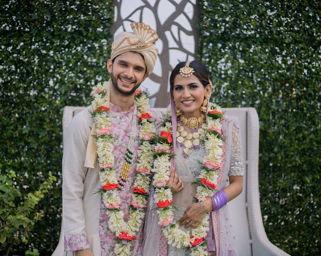 Couple in Modern Indian Wedding